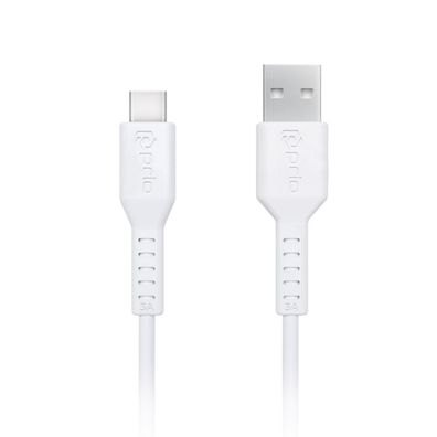prio High-Speed Charge & Sync USB C zu USB A Kabel 3A 2 m weiß