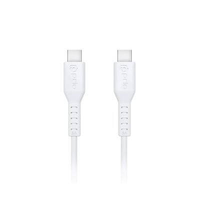 prio High-Speed Charge & Sync USB C zu USB C Kabel 5A 2m weiß