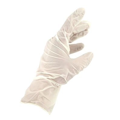 MG Uni-Protec Latex Handschuhe, puderfrei, 100 Stück, Größe L, weiß