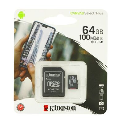 Kingston MicroSD 64 GB Canvas Select Plus Klasse 10 (nicht DE)