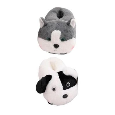 2 Paar Lustige Cartoon Gefullte Winter Warme Tiere Hausschuhe Weicher Plusch