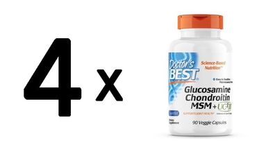 4 x Glucosamine Chondroitin MSM + UC-II - 90 vcaps
