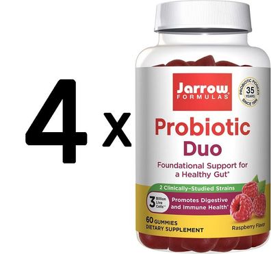 4 x Probiotic Duo, Raspberry - 60 gummies