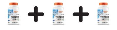 3 x Glucosamine Chondroitin MSM + UC-II - 90 vcaps