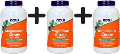 3 x Magnesium Citrate Softgels - 180 softgels