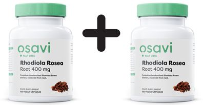 2 x Rhodiola Rosea Root, 400mg - 120 vegan caps