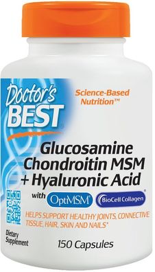 Glucosamine, Chondroitin, MSM Plus Hyaluronic Acid - 150 caps