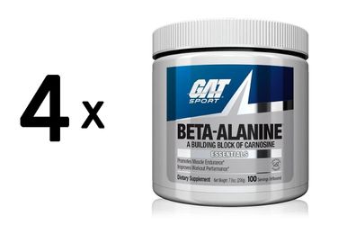 4 x Beta-Alanine, Unflavored - 200g