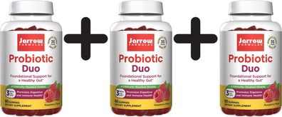 3 x Probiotic Duo, Raspberry - 60 gummies