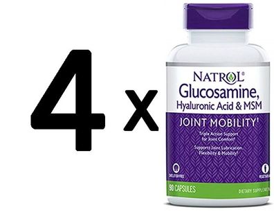 4 x Hyaluronic Acid MSM & Glucosamine - 90 caps