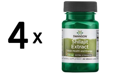 4 x Shilajit Extract, 100mg - 30 vcaps