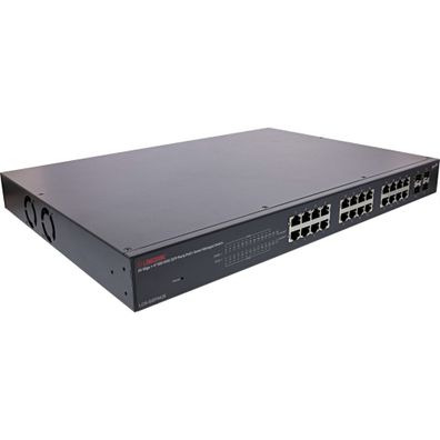 Longshine LCS-GSP9428 Gigabit PoE+ Switch, 24-Port Managed, 19Zoll, + 4 SFP-Ports