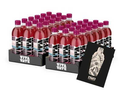 Vitavate Sauerkirsche Erfrischungsgetränk Vegan 36er Set - 36x 0,5l = 18l - ink