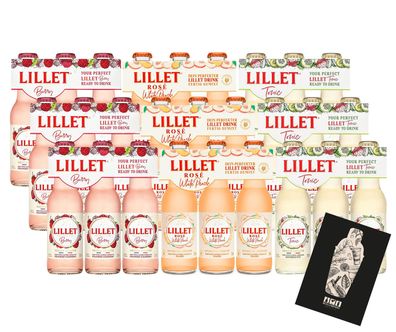 Lillet ready to drink Mischgetränk 27er Set mit Rose White Peach, Berry, Tonic