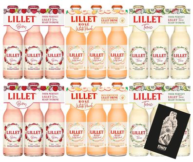 Lillet ready to drink Mischgetränk 18er Set mit Rose White Peach, Berry, Tonic