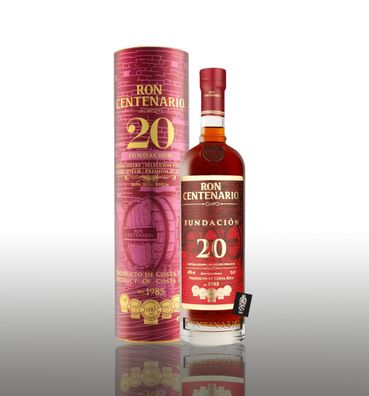 Ron Centenario 20 Solera Fundacion inkl. Geschenkpackung 0,7l (40% vol.)inkl. M