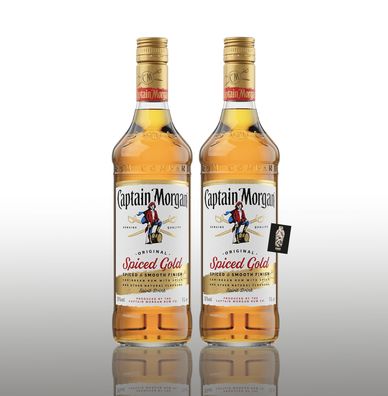 Captain Morgan 2er-Set Spiced Gold Spirituose aus Jamaica 2x0,7l (35% vol.)inkl