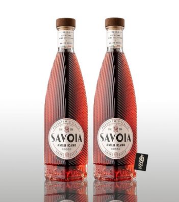 Savoia 2er-Set Americano Rosso 2x 0,5L (18,6% vol.) aromatisierter italienische