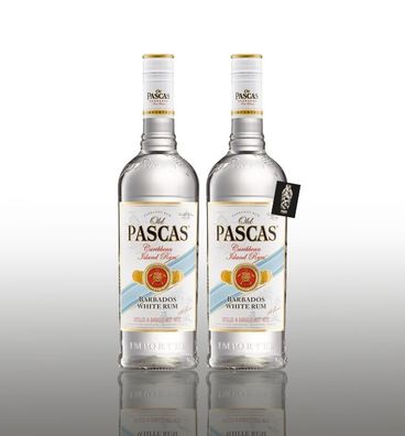 Old Pascas 2er-Set white Rum 2x0,7l (37,5% vol.) distilled in Barbados/ West Ind