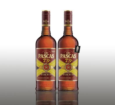 Old Pascas 2er-Set 73% vol. Jamaica Dark Rum 2x1L inkl. Mixcompany Postkarte- [