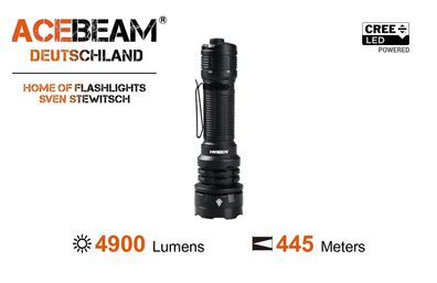 AceBeam P17 taktische Taschenlampe mit 4.900 Lumen und 445 Metern Reichweite