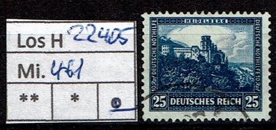 Los H22405: Deutsches Reich Mi. 461, gest.