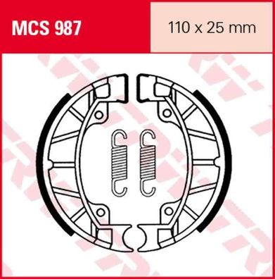 MCS987 Bremsbacken 110 x 25 Piaggio 80 Sfera NS8 94-96 vorne