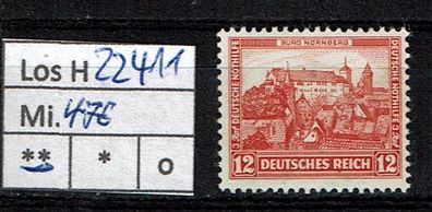 Los H22411: Deutsches Reich Mi. 476 * *