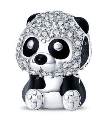 Charms Anhänger Charm kompatibel für Pandora 925 Sterling Silber Panda