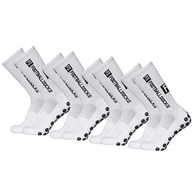 4 Paar Fußballsocken Sportsocken Rutschfeste Sportstrümpfe gr.39-46 weiß