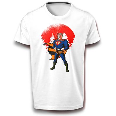 Super Trump Amerika USA Superheld Präsidentschafts Wahlen Fun T-Shirt Baumwolle DTF