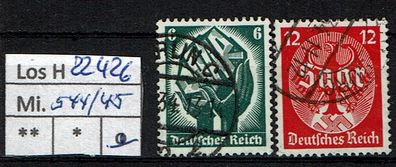 Los H22426: Deutsches Reich Mi. 544/45, gest.