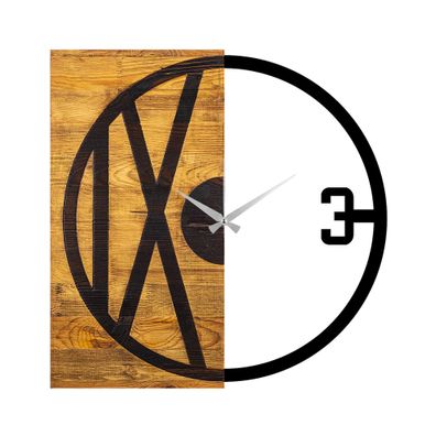 Wallity Wanduhr TNL1124 100% WOODEN (Thickness: 3 cm) / METAL 58 x 3 x 58 cm