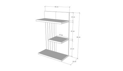 Skye Decor Wandregal KLN1740 100% Melamine COATED Particle BOARD