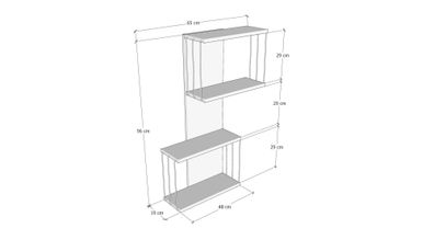 Skye Decor Wandregal KLN1730 100% Melamine COATED Particle BOARD