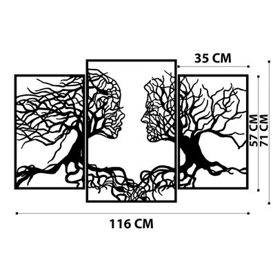 Wallity Wanddekoobjekt ENZ1114 100% METAL (Thickness: 1,2mm) 116 x 71 cm