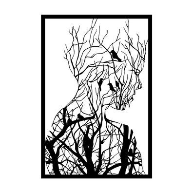 Wallity Wanddekoobjekt ENZ1280 100% METAL (Thickness: 1,2mm) 42 x 62 cm