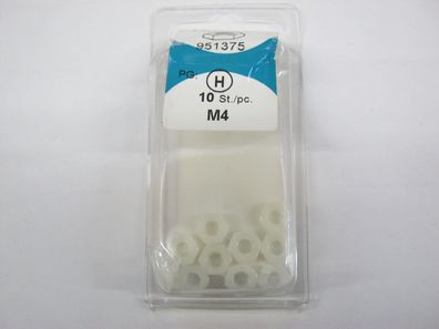 HSI Sechskantmuttern Polyamid M4 natur/ 10 Stück im Blister