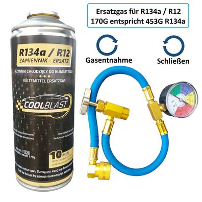 Collblast Ersatz Kältemittel R134a - 170ml zum Befüllen der Auto Klimaanlage