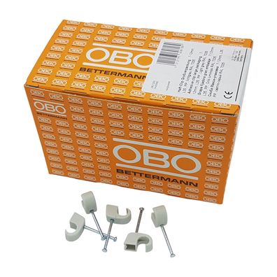 600 Stück OBO Bettermann Nagelschelle für Kabel mit einem Durchmesser von 7-12 ...