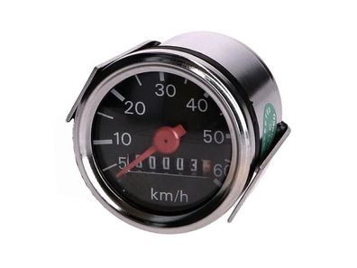 Tachometer universal 60km/ h 48mm schwarz für Hercules, Simson