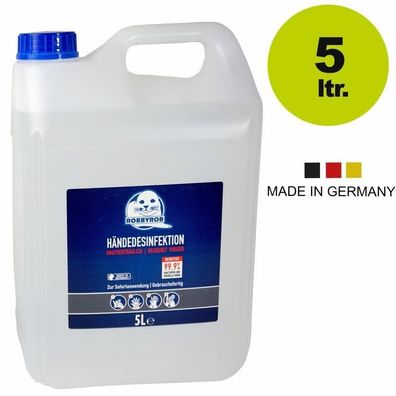 Preis-Leistungs-Sieger 5 Liter Hand Desinfektion Made in Germany Schnelldesi...