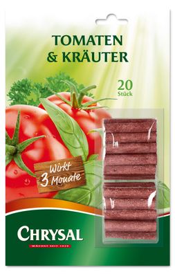 Chrysal Tomaten & Kräuter Düngestäbchen, 20 Stück