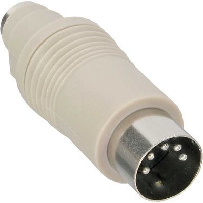 InLine® Tastatur-Adapter, 5pol DIN-Stecker auf PS/2 Buchse, beige