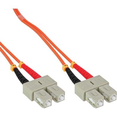 InLine® LWL Duplex Kabel, SC/SC, 50/125µm, OM2, 10m, orange