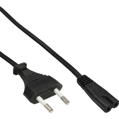 InLine® Netzkabel, Netzstecker auf Euro 8 C7 Stecker, 10m, schwarz