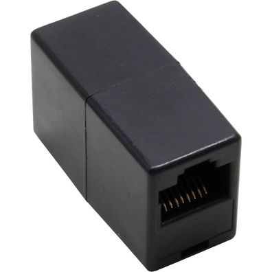 InLine® ISDN Kupplung 2x RJ45 Buchse, schwarz