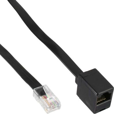 InLine® ISDN-Verlängerung, RJ45 (8P8C) Stecker / Buchse, 6m, schwarz