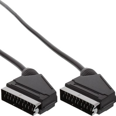 InLine® Scart Anschlusskabel, Stecker / Stecker, 5m, schwarz