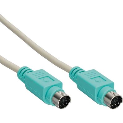 InLine® PS/2 Kabel, Stecker / Stecker, PC 99, Farbe Grün, 2m, grün
